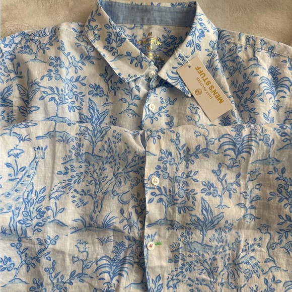 NWT Lilly Pulitzer Men’s Addison Shirt - Resort White - Picture 7 of 8
